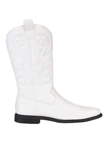 White Cowboy Boots for Men | Costume Shoes for Adults Size 11