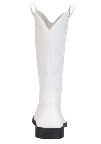 White Cowboy Boots for Men | Costume Shoes for Adults Size 11