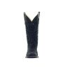 Women's Leather Cowgirl Embroidered Square Toe Boot Pull-on Comfortable Fit Western Style