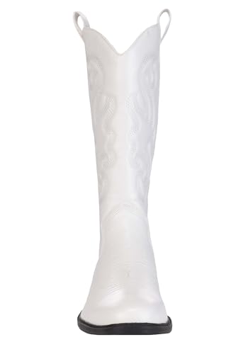 White Cowboy Boots for Men | Costume Shoes for Adults Size 11