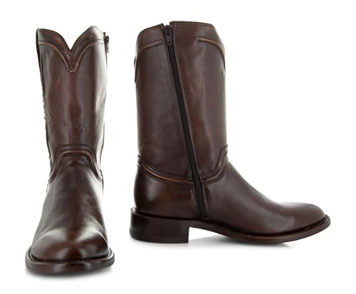 Men's Roper Cowboy Boots, Genuine Leather Men's Cowboy Boots, Western Boots For Men H4003