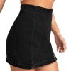 315EyJiCWkL.jpg Women's Casual Split Hem High Waist Denim Skorts Skirt Shorts