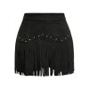 3161GuHm86L.jpg Women's Suede Fringe Sexy Cowgirl Skirts Country Concert Outfit Western High Waisted Skirt