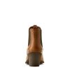 Womens Bradley Pointed Toe Chelsea Casual Boots Ankle Mid Heel 2-3" - Brown