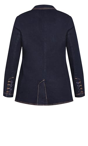 PLUS SIZE WEST END DARK DENIM JACKET