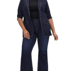 PLUS SIZE WEST END DARK DENIM JACKET