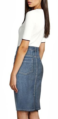 31JopVbUx2L.jpg Womens Stretch Pencil Skirts with Functional Pockets, A Line & Destructed Mini Denim Skirts