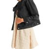 Takaneo Womens Denim Jacket Peter Pan Collar Cute Cropped Long Sleeve Shirts Jean Coat with Pockets