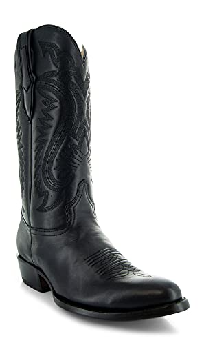 31XqyTjVraL.jpg Mens Classic Round Toe Cowboy Boots H7001