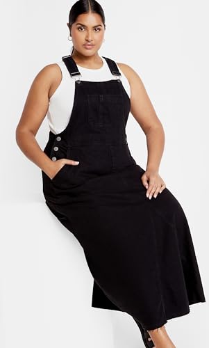 Women's Plus Size Maxi Dress - Pinafore