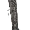 Over the Knee Cowboy Boots for Women Adjustable Thigh High Cowgirl Boots