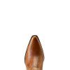 Womens Bradley Pointed Toe Chelsea Casual Boots Ankle Mid Heel 2-3" - Brown