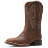 Cowboy Boots For Men - Mens Sport Wide Square Toe Western Boot,Oil/Slip Resistant,Durable Fashionable Classic Pull on 10 Inch