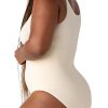 Bodysuits for Women - Body Shaper Tummy Control Bodysuit, Shapewear Bodysuits for Women, Scoop Neck Plus Size