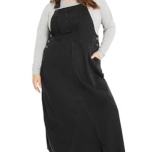 Women's Plus Size Maxi Dress - Pinafore
