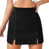 31xYnDEz7QL.jpg Women's Casual Split Hem High Waist Denim Skorts Skirt Shorts