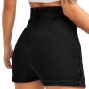 31y3nloPHbL.jpg Women's Casual Split Hem High Waist Denim Skorts Skirt Shorts