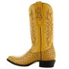 41-OOUeEHQL.jpg Men's Ostrich Print Cowboy Boots, Exotic Print Men's Cowboy Boots, Western Boots For Men H7002