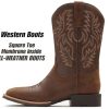 Cowboy Boots For Men - Mens Sport Wide Square Toe Western Boot,Oil/Slip Resistant,Durable Fashionable Classic Pull on 10 Inch
