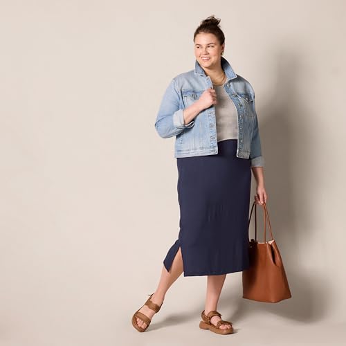 Women's Pull-On Knit Midi Skirt (Available in Plus Size)