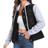 4120aQJ6MBL.jpg Women's Classic Casual Hooded Denim Jacket Drawstring Vintage Washed Jean Jacket Sweatshirt with Pockets
