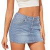 Women's Trendy Jean Skort 2025 Low Waisted Y2K Style Stretch Denim Sexy Mini Jean Skirt with Pockets