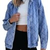 Women's Jean Jacket Long Sleeve Zimbaplatinum Overszied Denim Jackets Shacket Coat Fashion Spring Outfits 2025