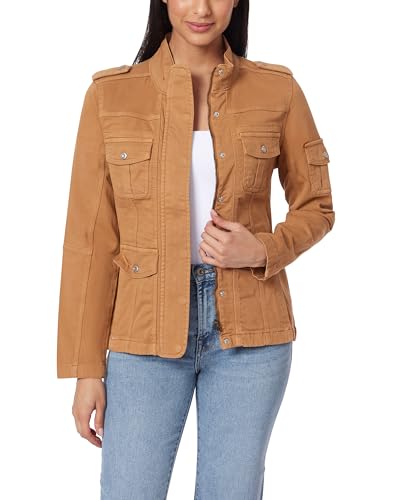 Jeans for Women Lightweight Zip-Up Utility Jackets Transitional Jackets for Fall and Spring, Small to X-Large