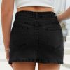 2025 Womens Casual Mid/High Waisted Denim Shorts Summer Stretchy Ripped Jean Shorts for Women