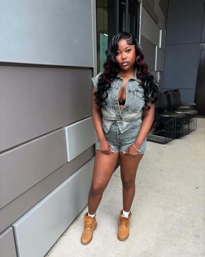Women's Denim 2 Piece Outfits Button Down Crop Jacket and Shorts Set Summer Sexy Jeans Tracksuits