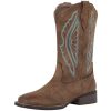 Women's Cowboy Boots Square Toe Wide Calf Cowgirl Boots Western Work Boots Embroidered