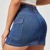 41GAAvaGfML.jpg Jean Skirts for Women Denim High Stretch Cargo Skirt with Shorts Denim Skort Mini Jean Skort Y2k Skirt with Pockets