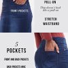Women’s Ease into Comfort Pull-On Stretch Denim Skirt – Soft Jean Fabric, Flattering Slim Fit, All-Day Comfort