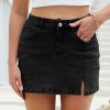 2025 Womens Casual Mid/High Waisted Denim Shorts Summer Stretchy Ripped Jean Shorts for Women