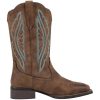 Women's Cowboy Boots Square Toe Wide Calf Cowgirl Boots Western Work Boots Embroidered