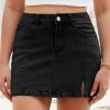 2025 Womens Casual Mid/High Waisted Denim Shorts Summer Stretchy Ripped Jean Shorts for Women