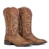 Ladies Western Square Toe Cowboy Boots For Women Wide Calf Cowgirl Boots