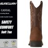 Cowboy Boots For Men - Mens Sport Wide Square Toe Western Boot,Oil/Slip Resistant,Durable Fashionable Classic Pull on 10 Inch