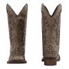 Women's Cowboy Boots Square Toe Rhinestone Mid Calf Floral Western Boot Fashion Cowgirl Shoes