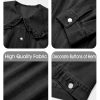 Takaneo Womens Denim Jacket Peter Pan Collar Cute Cropped Long Sleeve Shirts Jean Coat with Pockets