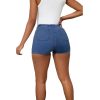 Women's Denim Skorts Stretchy Asymmetrical Jean Skirt Shorts