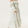 Women’s Baby Shower Dress, Nursing Cotton Yuki Dress, Muslin Maternity Gown for Photoshoot