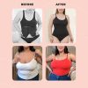 Bodysuits for Women - Body Shaper Tummy Control Bodysuit, Shapewear Bodysuits for Women, Scoop Neck Plus Size