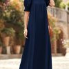 41mO3nFVpZL.jpg Women 2025 Summer Maxi Dress Casual Loose Puff Sleeve Square Neck Maternity Flowy Long Beach Dresses with Pockets
