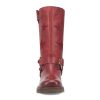 Women's Knee High Riding Boots Square Toe Chunky Heel Fashion Buckle Belts Cowboy Cowgirl Moto Boots with Stars