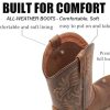 Cowboy Boots For Men - Mens Sport Wide Square Toe Western Boot,Oil/Slip Resistant,Durable Fashionable Classic Pull on 10 Inch