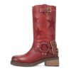 Women's Knee High Riding Boots Square Toe Chunky Heel Fashion Buckle Belts Cowboy Cowgirl Moto Boots with Stars