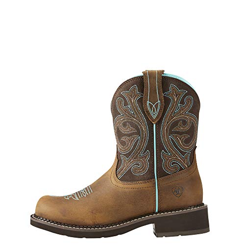 41sRRqtkkmL.jpg Womens Fatbaby Heritage Round Toe Casual Boots Ankle Low Heel 1-2" - Blue, Brown