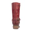 Women's Knee High Riding Boots Square Toe Chunky Heel Fashion Buckle Belts Cowboy Cowgirl Moto Boots with Stars
