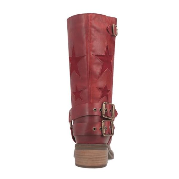 Women's Knee High Riding Boots Square Toe Chunky Heel Fashion Buckle Belts Cowboy Cowgirl Moto Boots with Stars